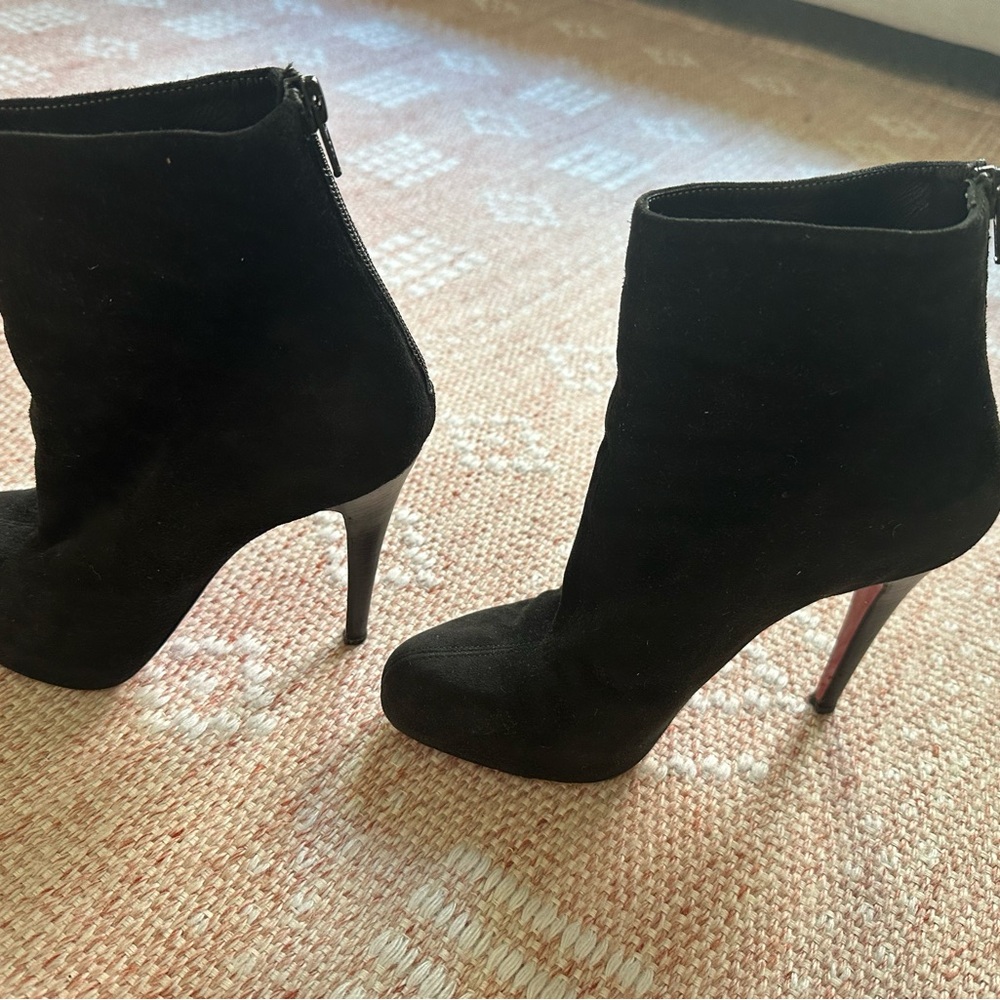 Christian Louboutin Suede 120mm Ankle Heels Size 37 (7 US) - Picture 3 of 9